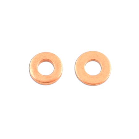 Connect 31745 Copper Washers   Injection   13.85mm x 7.3mm x 1.4mm   Pack Of 50