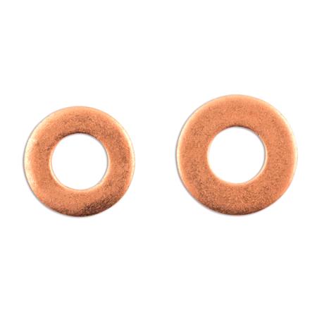 Connect 31745 Copper Washers   Injection   13.85mm x 7.3mm x 1.4mm   Pack Of 50