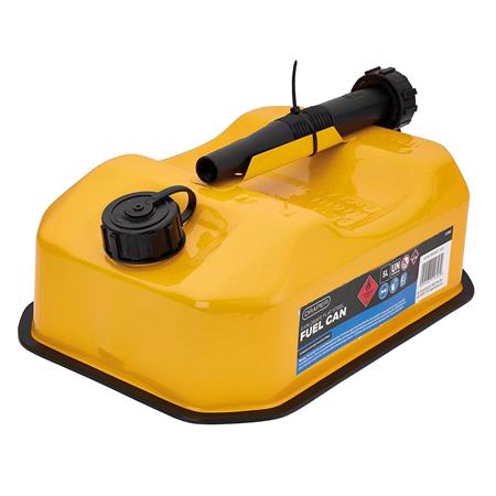 Draper 31793 Explosafe Flat Steel Fuel Can, 5L, Yellow