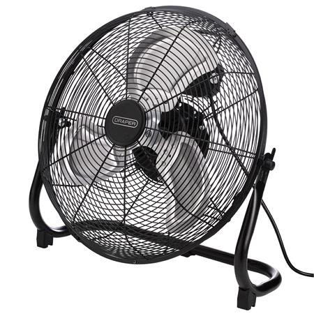Draper 31854 230V High Velocity Floor Fan, 16"/400mm, 75W
