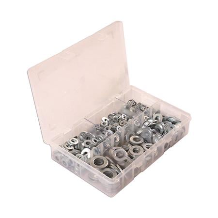 Connect 31862 Zinc Plated Washers   Form A Flat   Assorted   Box Qty 800