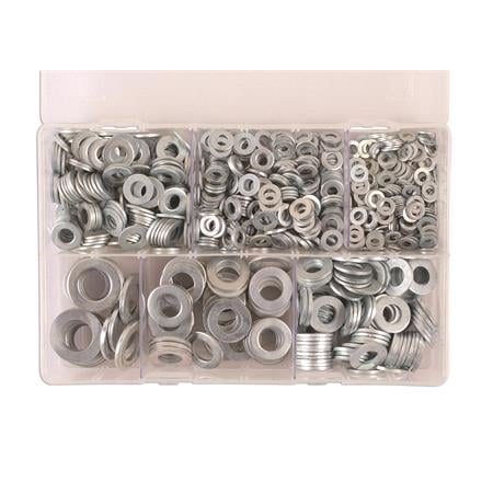 Connect 31862 Zinc Plated Washers   Form A Flat   Assorted   Box Qty 800