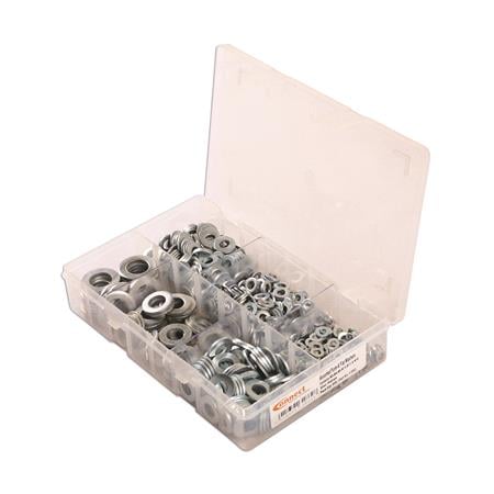 Connect 31862 Zinc Plated Washers   Form A Flat   Assorted   Box Qty 800