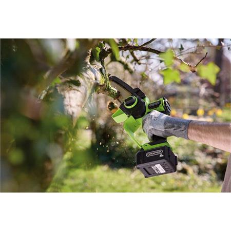 Draper 31872 18V Brushless Mini Pruner Saw, 1 x 4.0Ah Battery, 1 x Charger
