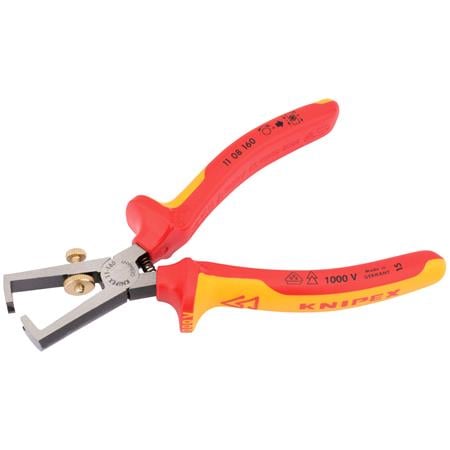 Knipex 31930 VDE Fully Insulated Wire Stripping Pliers (160mm)