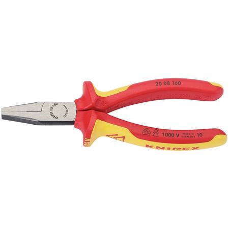Knipex 31968 VDE Fully Insulated Flat Nose Pliers (160mm)