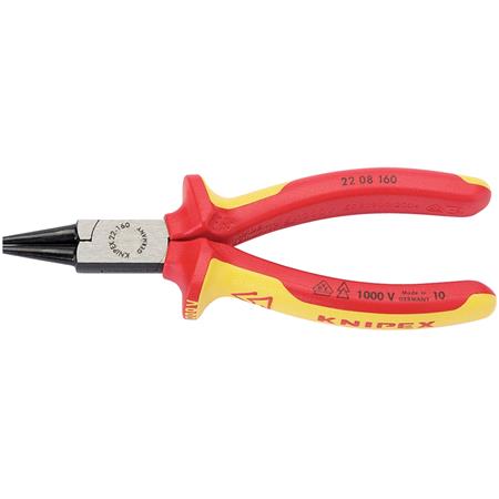 Knipex 31990 VDE Fully Insulated Round Nose Pliers (160mm)