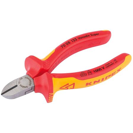Knipex 32020 VDE Fully Insulated Diagonal Side Cutters (125mm)
