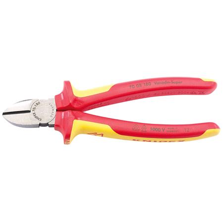 Knipex 32021 VDE Fully Insulated Diagonal Side Cutters (180mm)