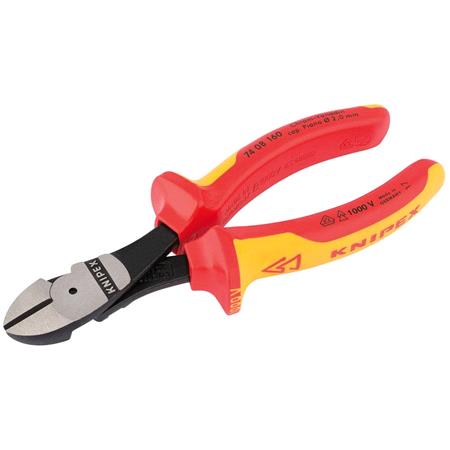 Knipex 32022 VDE Fully Insulated High Leverage Diagonal Side Cutters (160mm)