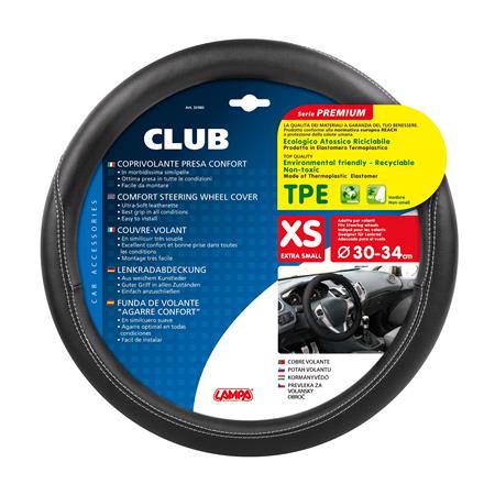 Club, TPE steering wheel cover   XS   O 30 34 cm   Black