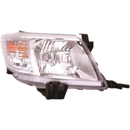 Right Headlamp (Halogen, Takes H4 Bulb, Electric or Manual Adjustment) for Toyota HILUX Pickup 2012 2016