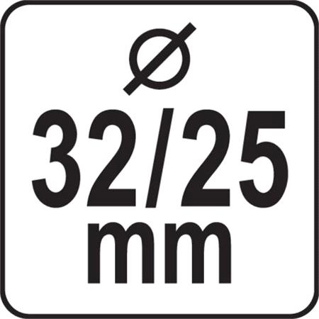 REDUCING TEE PP 32MM x 25MM x 32MM