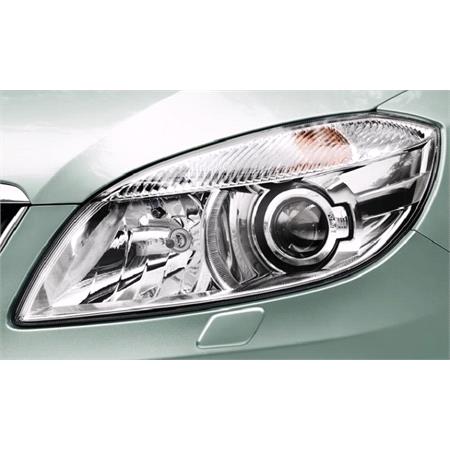 Left Headlamp (Halogen, Takes H7 / H15 Bulbs, Supplied With Bulbs, Original Equipment) for Skoda RAPID 2012 on