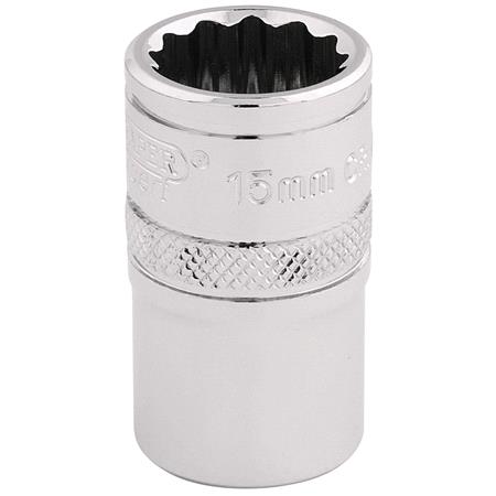 Draper Expert 33136 1 2 Inch Square Drive Hi Torq 12 Point Socket (15mm)