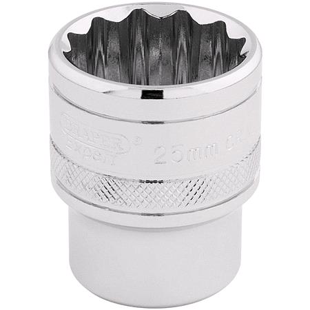 Draper Expert 33418 1 2 inch Square Drive Hi Torq 12 Point Socket (25mm)