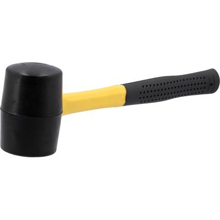 RUBBER MALLET FIBREGLASS HANDLE 500G