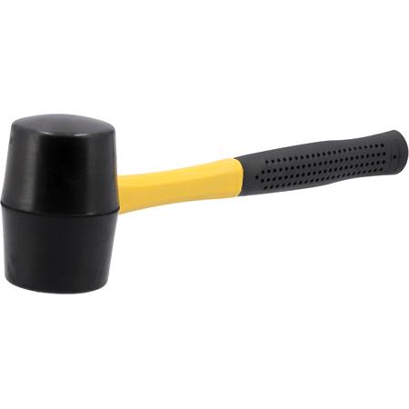 RUBBER MALLET FIBREGLASS HANDLE 700G