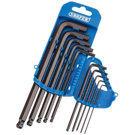 Draper 33716 Imperial Hexagon and Ball End Hexagon Key Set (10 Piece)