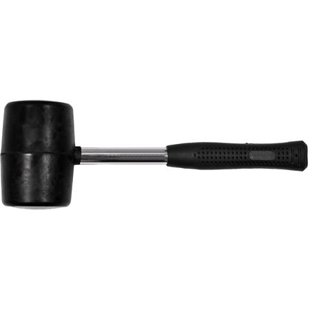 RUBBER MALLET WITH TUBULAR STEEL HANDLE