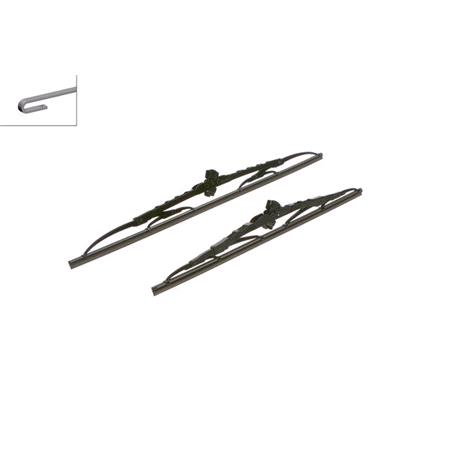 BOSCH 704 Superplus Wiper Blade Front Set (700 / 650mm   Hook Type Arm Connection) for Seat ALHAMBRA, 1996 2010