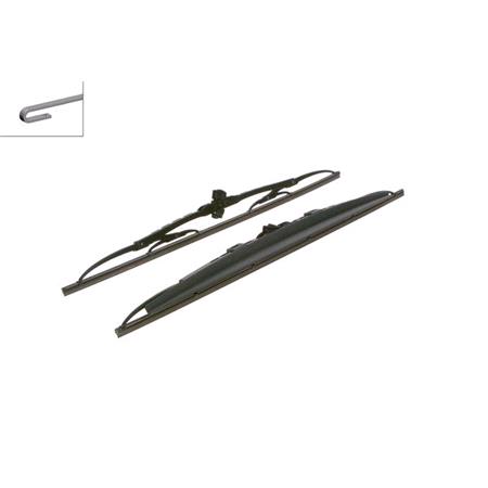 BOSCH SP21/20S Superplus Wiper Blade Set (530 / 500 mm) with Spoiler for BMW Z4, 2003 2009