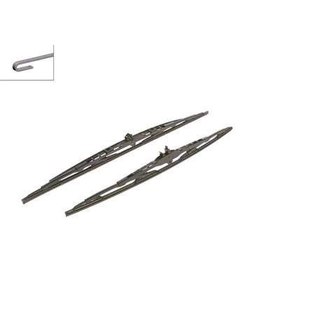 BOSCH 801S Superplus Wiper Blade Set (600 / 530 mm) with Spoiler for Volvo XC 90, 2002 2014