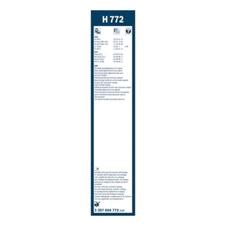 BOSCH H772 Rear Superplus Wiper Blade (340mm   Specific Type Arm Connection) for Audi A3 3 Door, 2003 2012