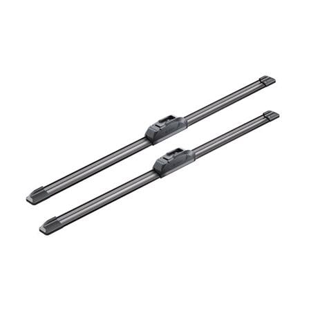 BOSCH AR550S Aerotwin Flat Wiper Blade Front Set (550 / 530mm   Hook Type Arm Connection) for Ldv MAXUS Bus, 2005 2008