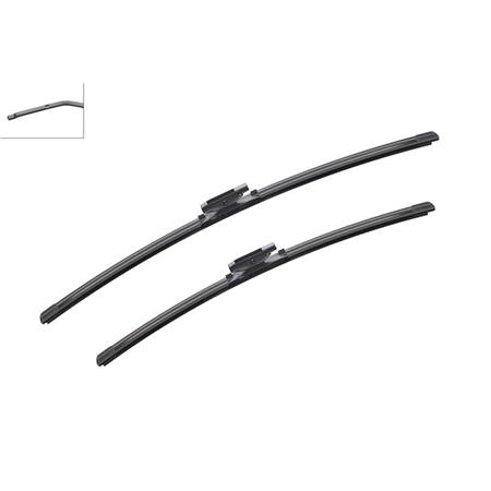 BOSCH A117S Aerotwin Flat Wiper Blade Front Set (650 / 550mm   Bayonet Arm Connection) for Renault GRAND SCENIC, 2004 2009