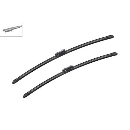 BOSCH A216S Aerotwin Flat Wiper Blade Front Set (650 / 600mm   Pinch Tab Arm Connection) for Mercedes SPRINTER 3,5 t van, 2006 2018