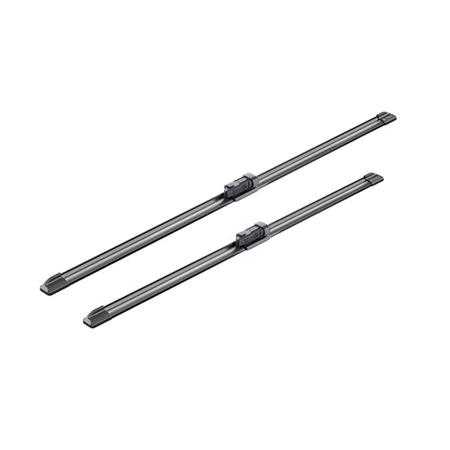 BOSCH A224S Aerotwin Flat Wiper Blade Front Set (650 / 550mm   Top Lock Arm Connection) for Peugeot BOXER Bus, 2006 Onwards