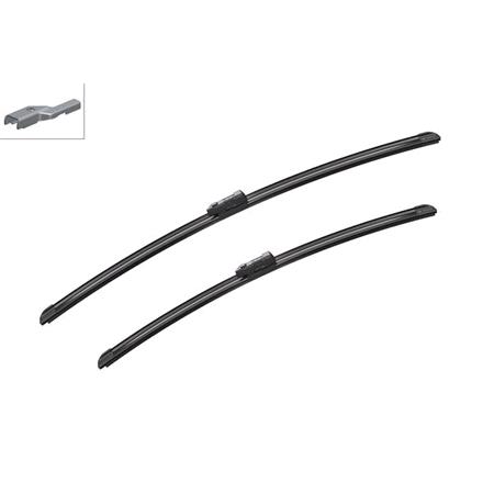 BOSCH A224S Aerotwin Flat Wiper Blade Front Set (650 / 550mm   Top Lock Arm Connection) for Citroen RELAY Van, 2006 Onwards