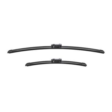 BOSCH A293S Aerotwin Flat Wiper Blade Front Set (600 / 380mm   Pinch Tab or Top Lock Arm Connection) for Lancia YPSILON, 2011 Onwards