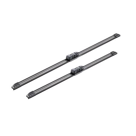 BOSCH A296S Aerotwin Flat Wiper Blade Front Set (600 / 500mm   Top Lock Arm Connection) for Renault WIND, 2010 2012