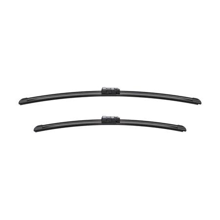 BOSCH A296S Aerotwin Flat Wiper Blade Front Set (600 / 500mm   Top Lock Arm Connection) for Audi A5 Coupe, 2007 Only