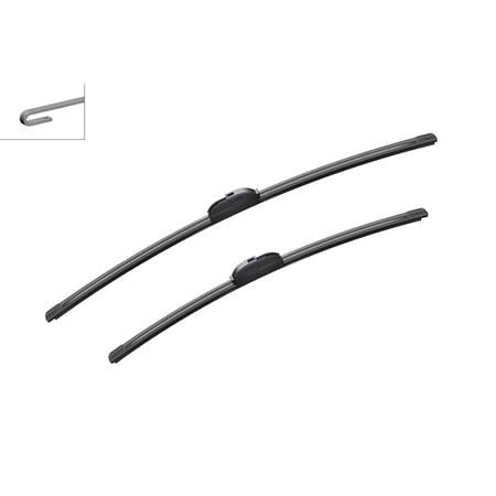 BOSCH A402S Aerotwin Flat Wiper Blade Front Set (700 / 575mm   Hook Type Arm Connection) for Honda CIVIC IX Saloon, 2011 2015