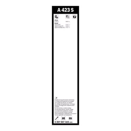 3397007423 Bosch A423S Aerotwin Front Wiper Blades Twin Pack Set 650mm   400mm