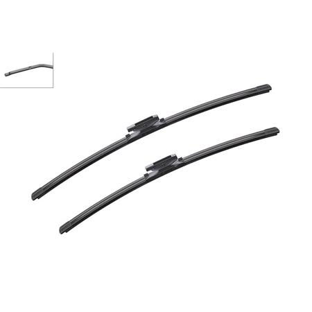 BOSCH A425S Aerotwin Flat Wiper Blade Front Set (600 / 550mm   Bayonet Arm Connection) for Mercedes CITAN Combi, 2012 Onwards