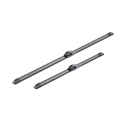 BOSCH A524S Aerotwin Flat Wiper Blade Front Set (650 / 450mm   Side Pin Arm Connection) for BMW 5 Series Touring, 2010 2017