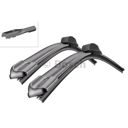 BOSCH A558S Aerotwin Flat Wiper Blade Front Set (700 / 400mm   Slim Top Arm Connection) for Volkswagen SHARAN, 2010 Onwards