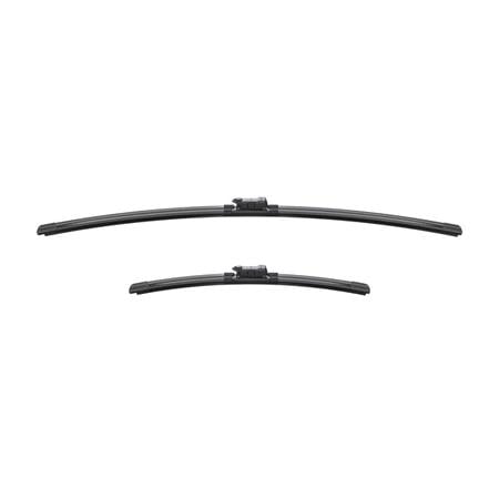 BOSCH A558S Aerotwin Flat Wiper Blade Front Set (700 / 400mm   Slim Top Arm Connection) for Peugeot 3008, 2009 2016