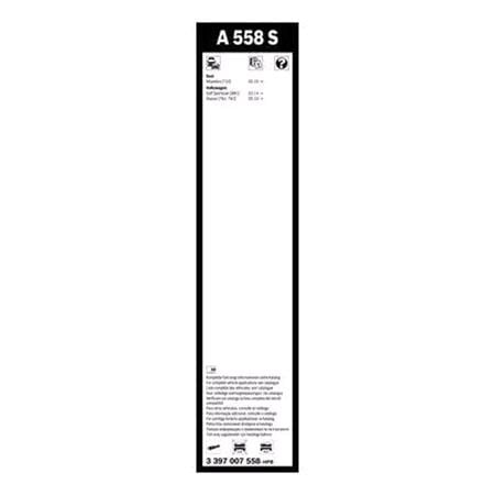 BOSCH A558S Aerotwin Flat Wiper Blade Front Set (700 / 400mm   Slim Top Arm Connection) for Volkswagen SHARAN, 2010 Onwards