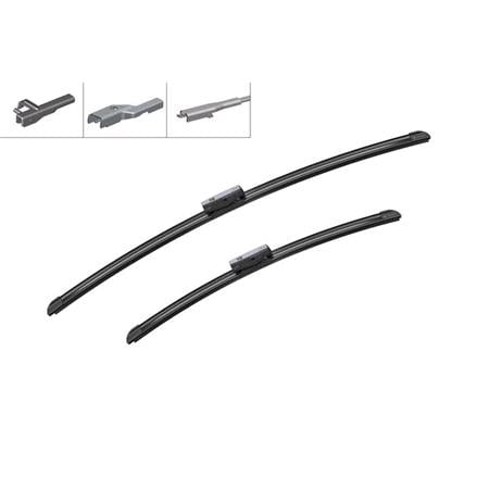 BOSCH AM310S Aerotwin Flat Wiper Blade Front Set with Spoiler (650 / 475mm   Fits Multiple Wiper Arms) for Mercedes B CLASS, 2011 2018