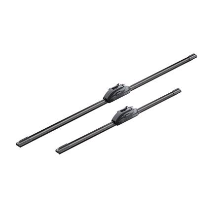 BOSCH AR652S Aerotwin Flat Wiper Blade Front Set (650 / 450mm   Hook Type Arm Connection with Integrated Sprayers) for Renault AVANTIME, 2001 2003