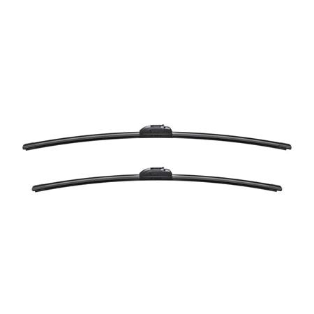 BOSCH AR703S Aerotwin Flat Wiper Blade Front Set (700 / 650mm   Hook Type Arm Connection with Integrated Sprayers) for Mercedes VIANO, 2003 2005
