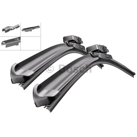 BOSCH A718S Aerotwin Flat Wiper Blade Front Set (725 / 625mm   Pinch Tab or Top Lock Arm Connection) for Citroen DS3, 2010 Onwards
