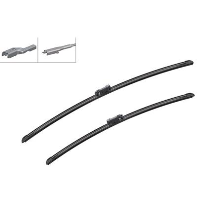 BOSCH A718S Aerotwin Flat Wiper Blade Front Set (725 / 625mm   Pinch Tab or Top Lock Arm Connection) for Citroen DS4, 2011 Onwards