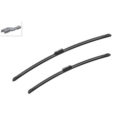 BOSCH A720S Aerotwin Flat Wiper Blade Front Set (680 / 575mm   Top Lock Arm Connection) for Opel MERIVA B VAN, 2010 2017