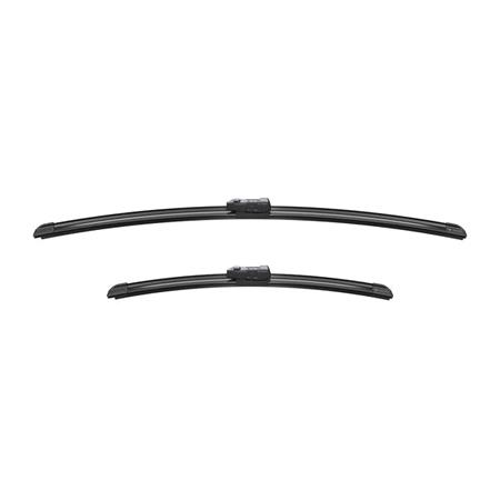 BOSCH A721S Aerotwin Flat Wiper Blade Front Set (600 / 400mm   Top Lock Arm Connection) for Seat IBIZA V, 2008 2017